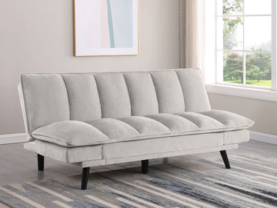 Laredo Upholstered Tufted Convertible Sofa Bed Light Grey Sleeper Sofa Coaster Furniture
