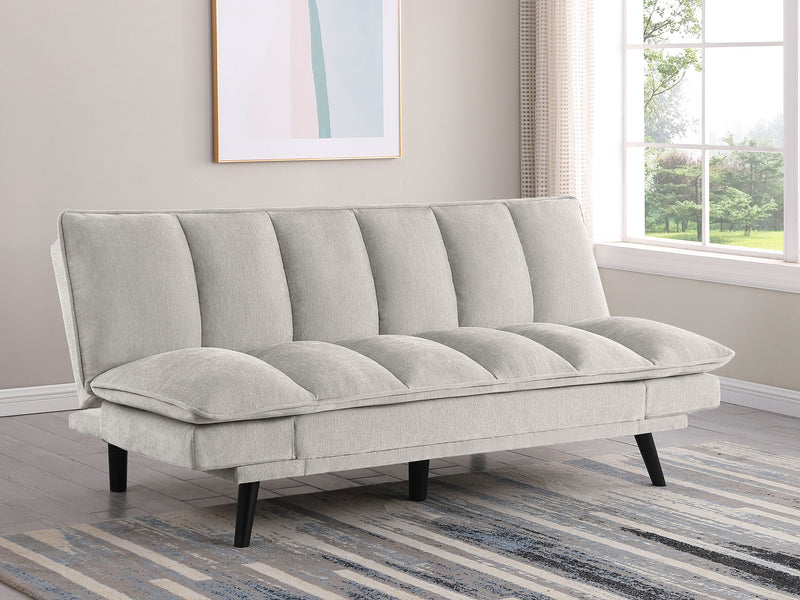 Laredo Upholstered Tufted Convertible Sofa Bed Light Grey Sleeper Sofa Coaster Furniture