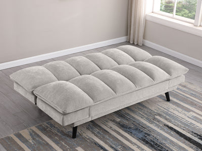 Laredo Upholstered Tufted Convertible Sofa Bed Light Grey Sleeper Sofa Coaster Furniture