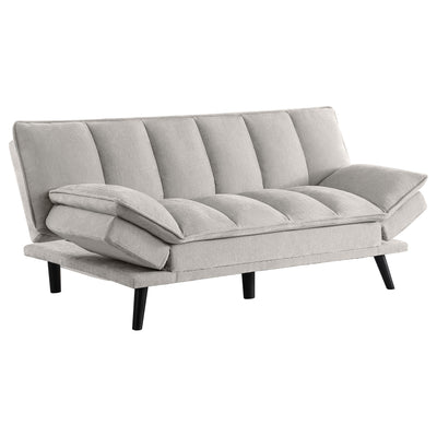 Laredo Upholstered Tufted Convertible Sofa Bed Light Grey Sleeper Sofa Coaster Furniture