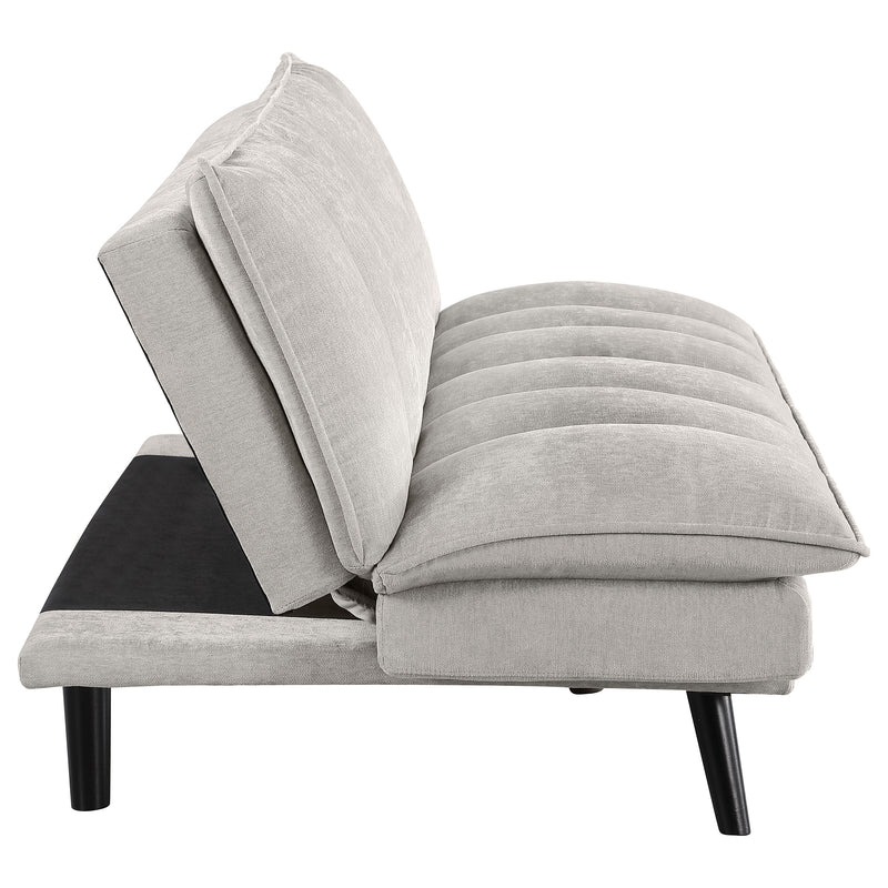 Laredo Upholstered Tufted Convertible Sofa Bed Light Grey Sleeper Sofa Coaster Furniture