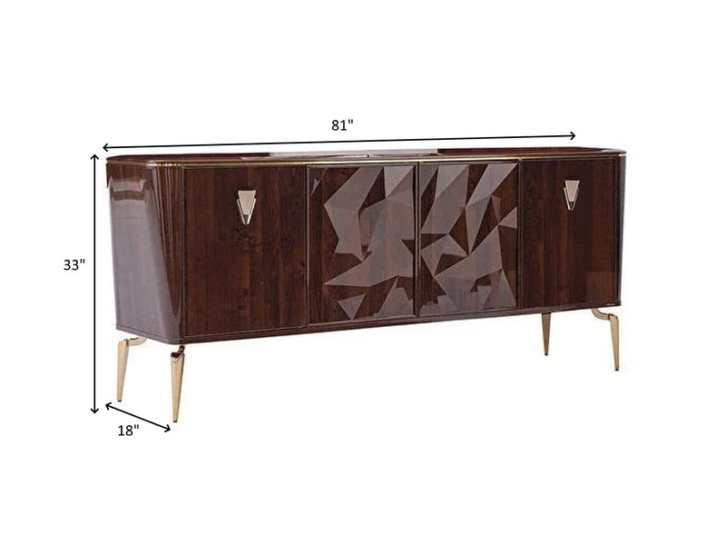 Elegant Plaza 7-Piece Ivory or Walnut Dining Room Set with Buffet Mirror