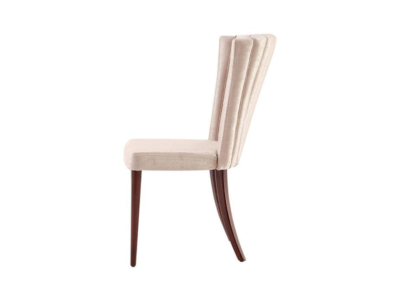 Elegant Plaza 7-Piece Ivory or Walnut Dining Room Set with Buffet Mirror