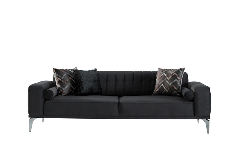 Loretto Living Room Set Living Room Bellona Loveseat OPAK ANTHRACITE 