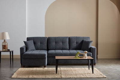 Mocca Sectional Dupont Anthracite Sleeper Sectional Bellona   