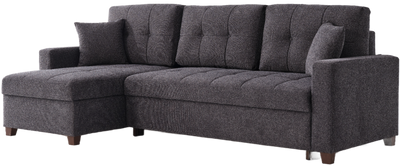 Mocca Sectional Dupont Anthracite Sleeper Sectional Bellona   