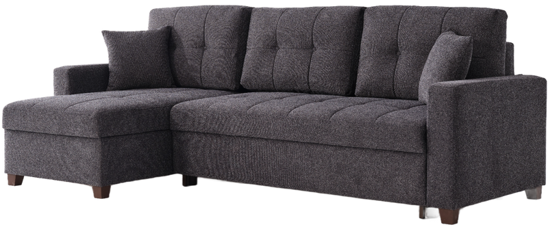 Mocca Sectional Dupont Anthracite Sleeper Sectional Bellona   