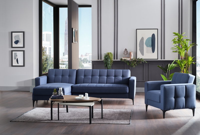 Parker Sleeper Sectional Reversible Chase Sectional Bellona Navy  