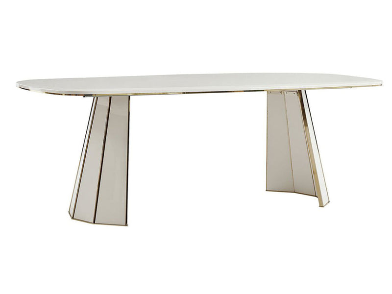 Plaza 7-Piece Ivory or Walnut Dining Room Set by Bellona Dining Room Bellona