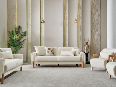 Soho Convertible Living Room Set with Sofa Loveseat Chair (2 Sofa & 2 Chair) Living Room Furnia
