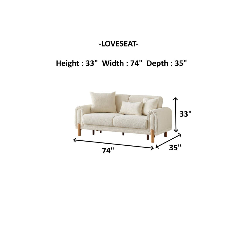 Soho Convertible Living Room Set with Sofa Loveseat Chair (2 Sofa & 2 Chair) Living Room Furnia