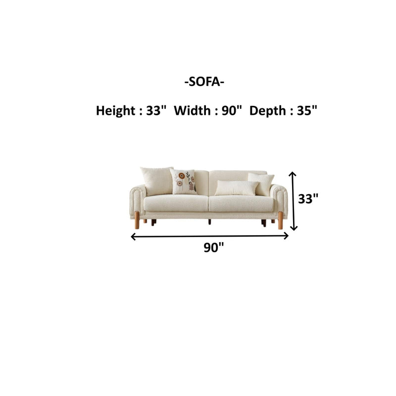 Soho Convertible Living Room Set with Sofa Loveseat Chair (2 Sofa & 2 Chair) Living Room Furnia
