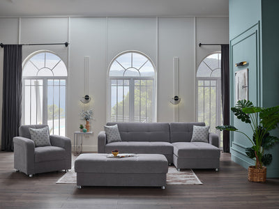 Vision S 101" Sleeper Sectional Grey Sleeper Sectional Bellona   