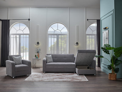Vision S 101" Sleeper Sectional Grey Sleeper Sectional Bellona   
