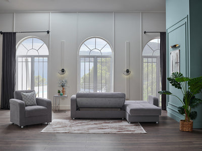 Vision S 101" Sleeper Sectional Grey Sleeper Sectional Bellona   