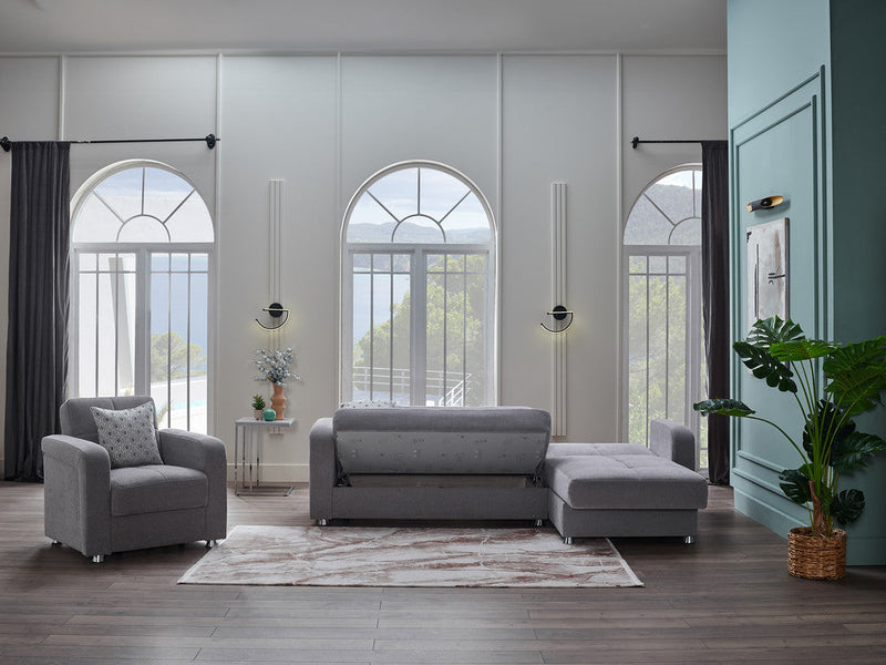 Vision S 101" Sleeper Sectional Grey Sleeper Sectional Bellona   