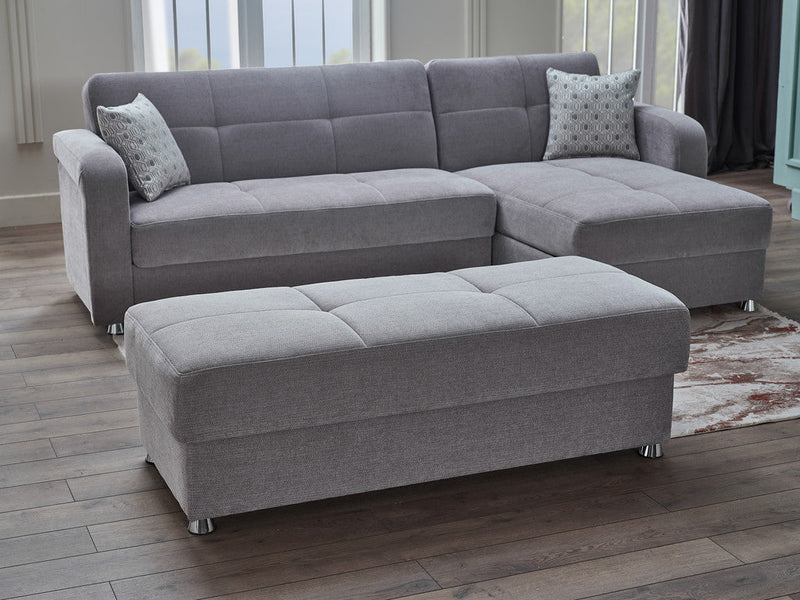 Vision S 101" Sleeper Sectional Grey Sleeper Sectional Bellona   