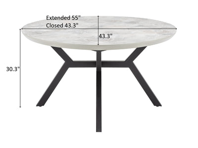Zirkon Serra Gray White Elegant 4-6 Person Dining Set Dining Room Furnia