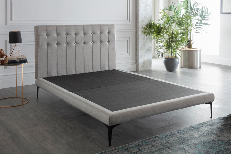 Stratton Bed In A Box Bed Frame B-Lifestyle Queen Bell Basic Light Grey 