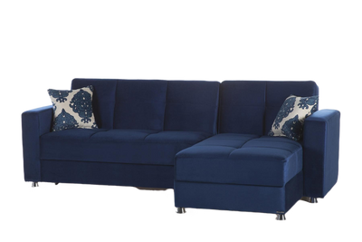 Elegant Sectional Sectional Bellona Navy  