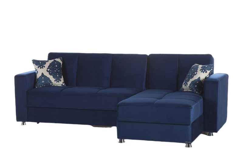 Elegant Sectional Sectional Bellona Navy  