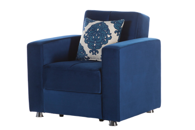 Elegant Armchair Armchair Bellona Navy  