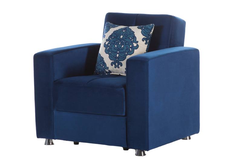 Elegant Armchair Armchair Bellona Navy  