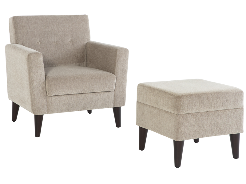 Theo Accent Chair & Ottoman Accent Chair Bellona   