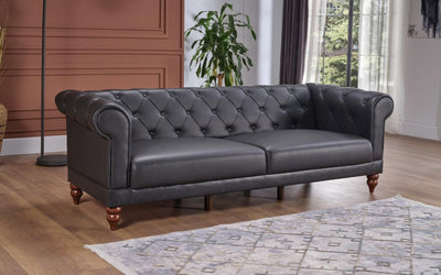 MUSE Living Room Sleeper Sofa Set by Istikbal Grey/PU Convertible Living Room Set Bellona   