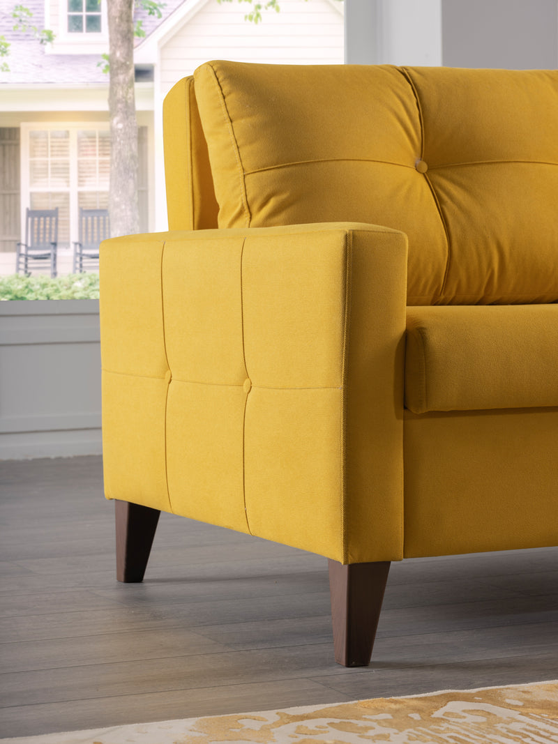 BELLONA Chair And A Half Convertible Chair Twin Sleeper Zigana Yellow