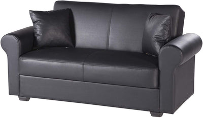 FLORIS Sleeper Love Seat by Istikbal Convertible Love Seat Istikbal Furniture Black  