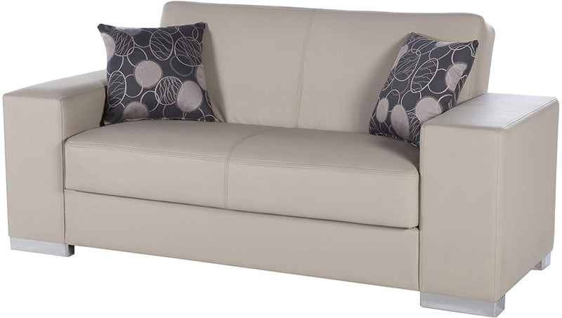 KOBE Sleeper Love Seat by Istikbal Convertible Love Seat Istikbal Furniture Cream  