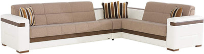 MOON Sectional Sleeper Sofa by Bellona Sleeper Sectional Bellona Light Brown  