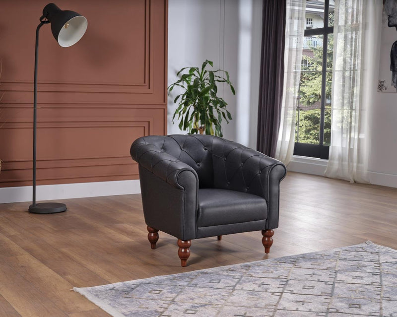 MUSE Living Room Sleeper Sofa Set by Istikbal Grey/PU Convertible Living Room Set Istikbal Furniture Armchair  