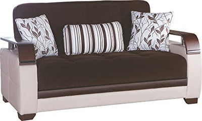 NATURAL Sleeper Love Seat by Istikbal Convertible Love Seat Istikbal Furniture Brown  