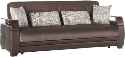 NATURAL Sleeper Sofa Bed Convertible Sofa Beds Bellona Dark Brown  
