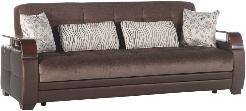 NATURAL Sleeper Sofa Bed by Istikbal Convertible Sofa Beds Istikbal Furniture Dark Brown  