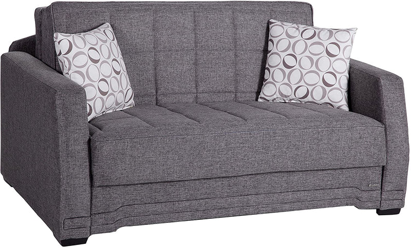 VALERIE Sleeper Love Seat by Istikbal Convertible Love Seat Istikbal Furniture Gray  